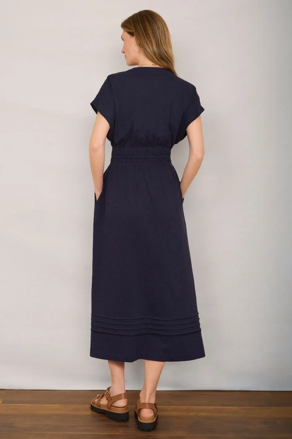 Angelique Jersey Dress - Navy