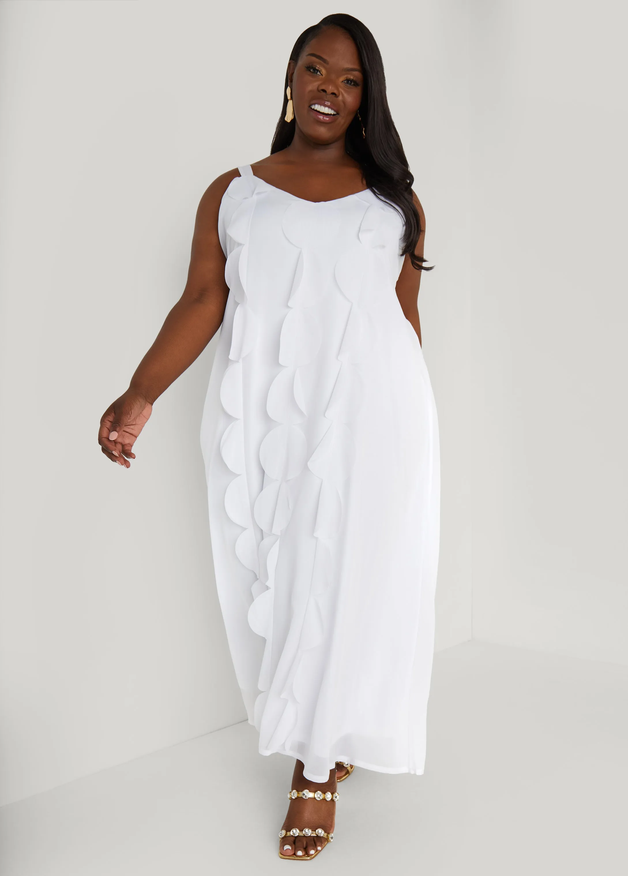 Appliqued Maxi Dress