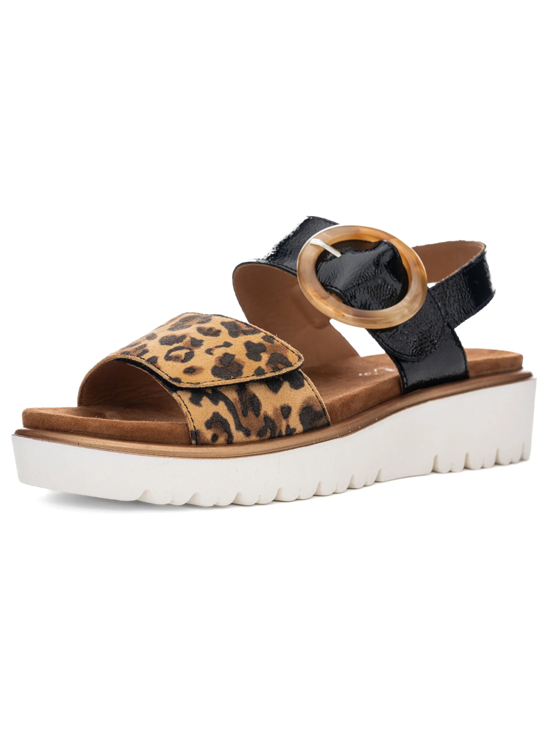 Ara Bilbao Patent w/animal print Sandal