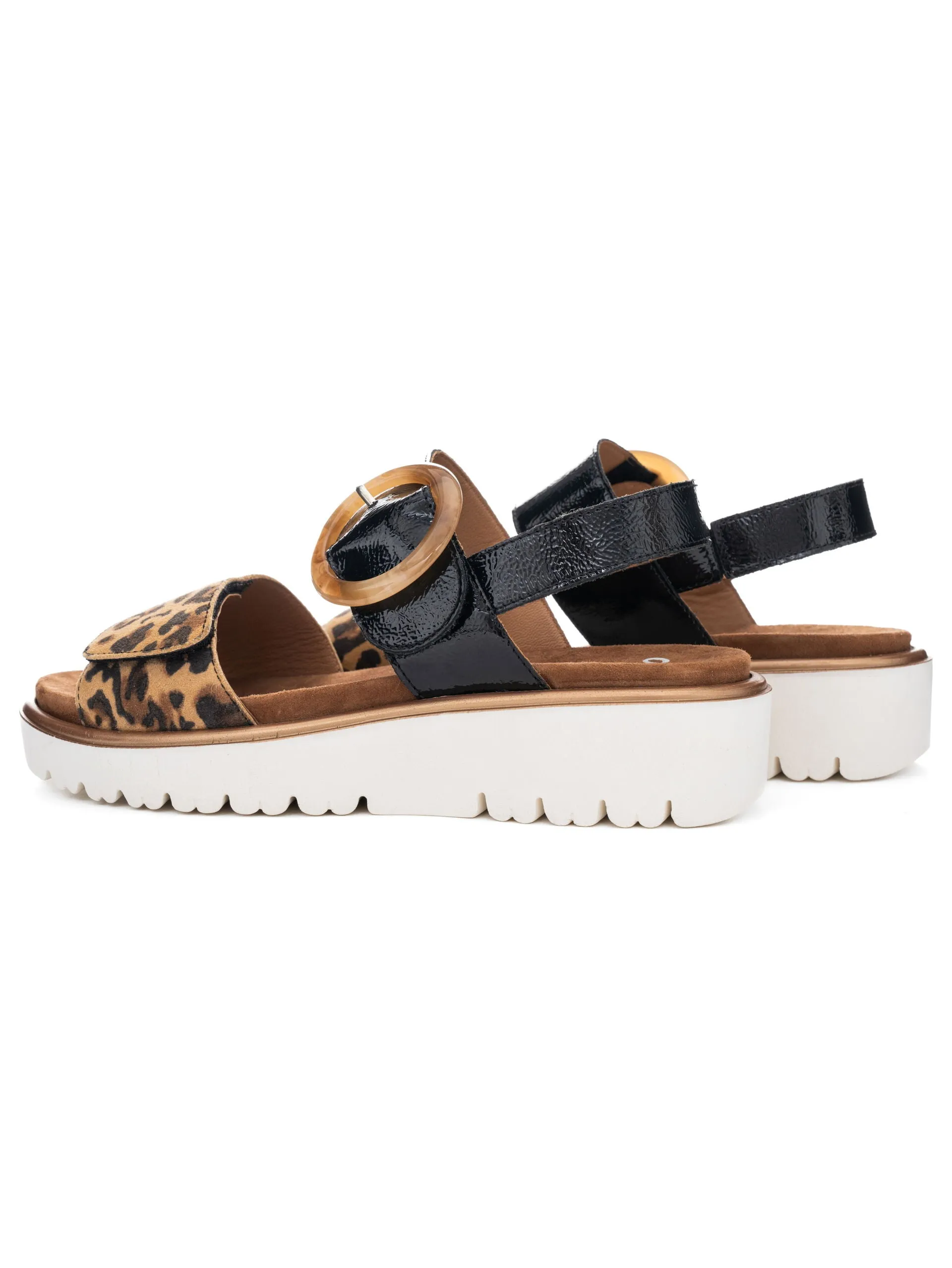 Ara Bilbao Patent w/animal print Sandal