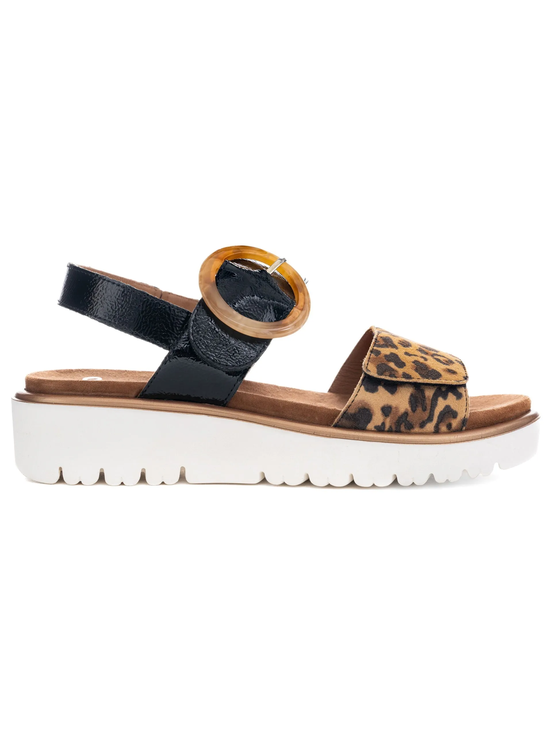 Ara Bilbao Patent w/animal print Sandal