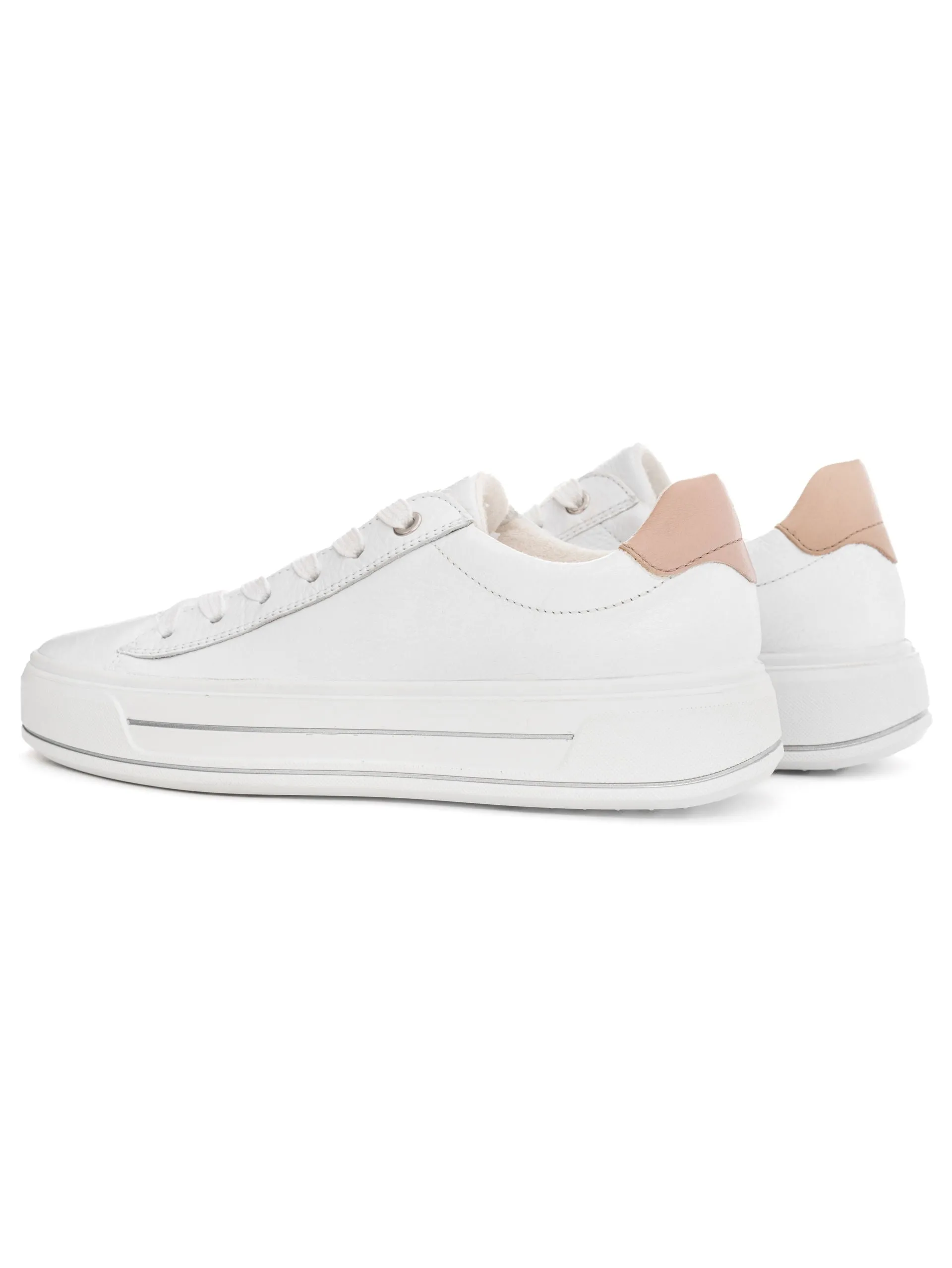 Ara Canberra Lace Up White Trainer