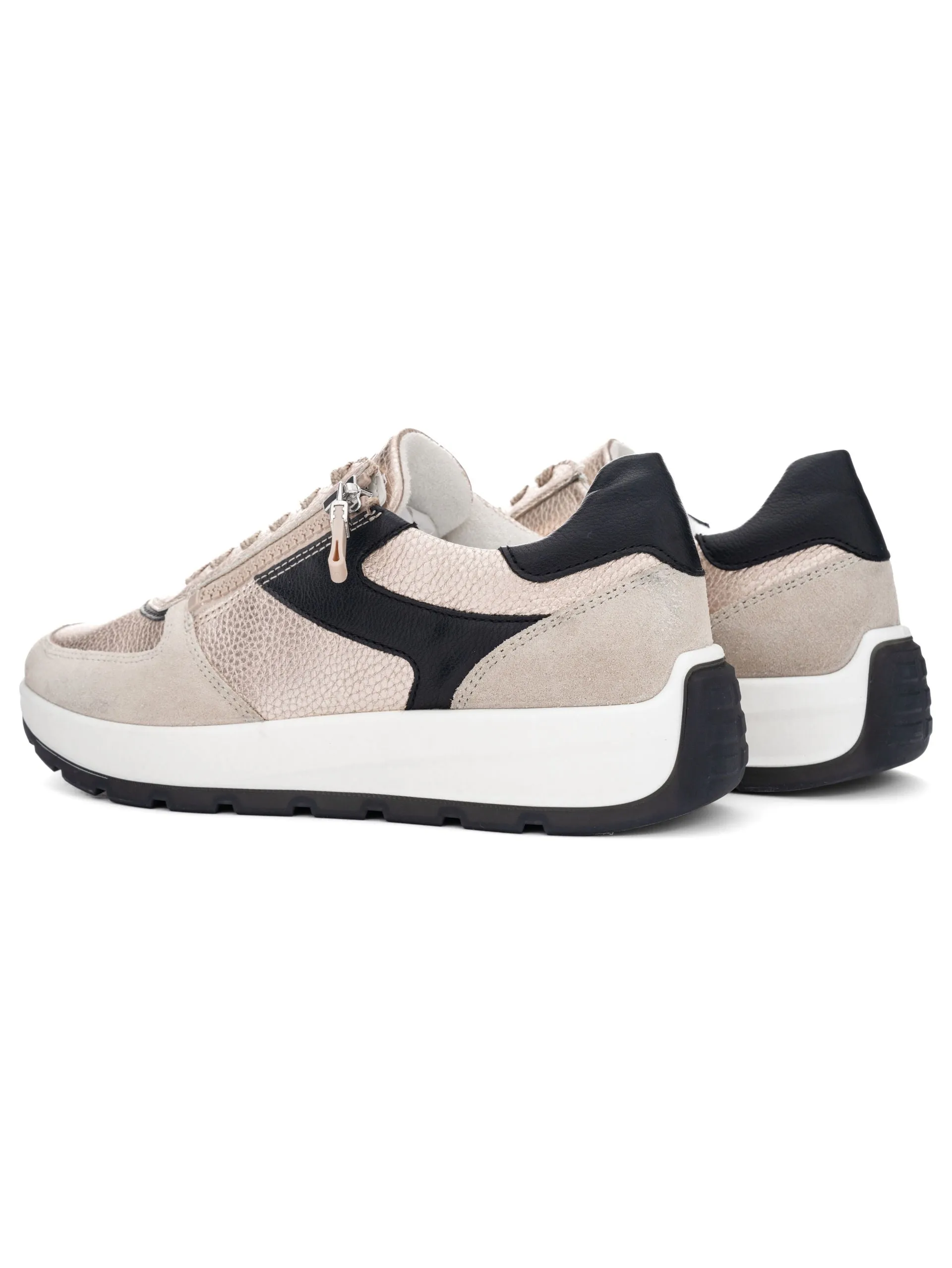 Ara New York Gold and Black Trainer
