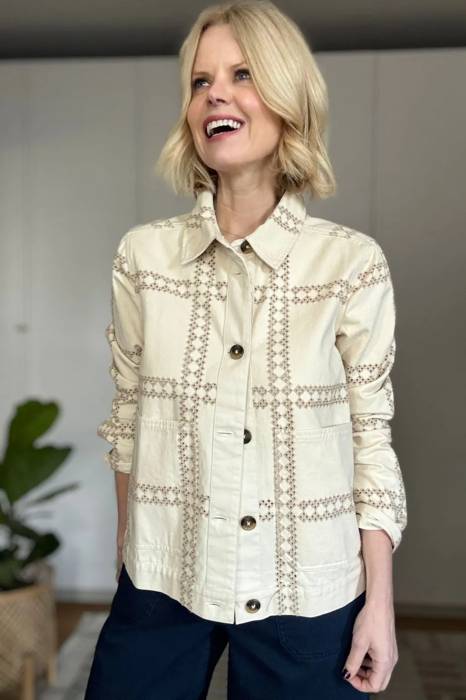 Aveline Jacket - Ecru Embroidery