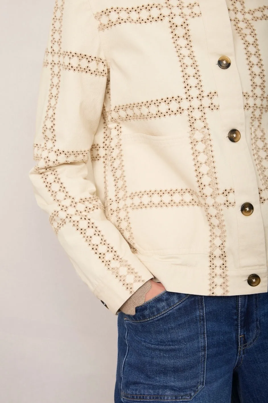 Aveline Jacket - Ecru Embroidery