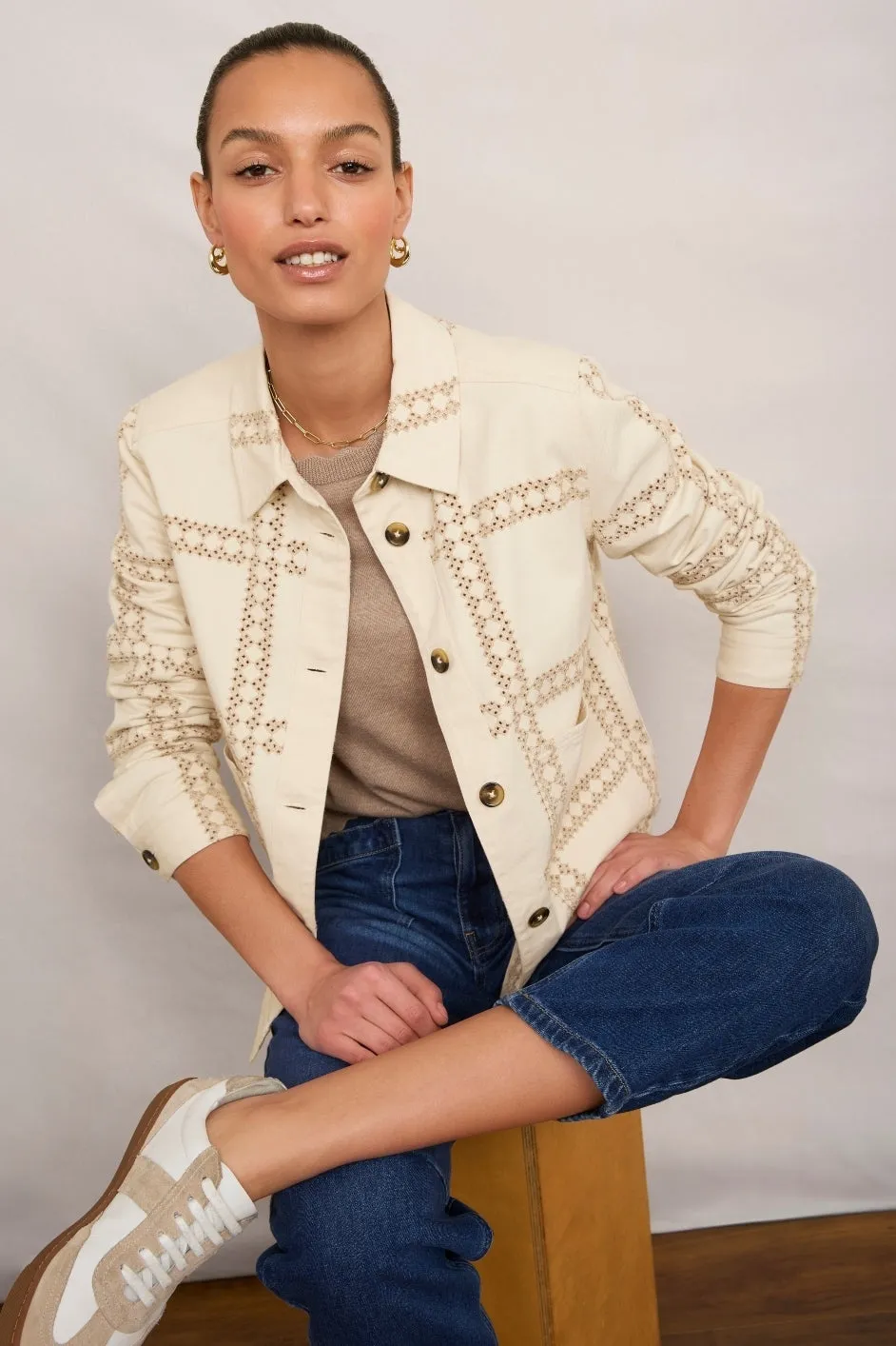 Aveline Jacket - Ecru Embroidery