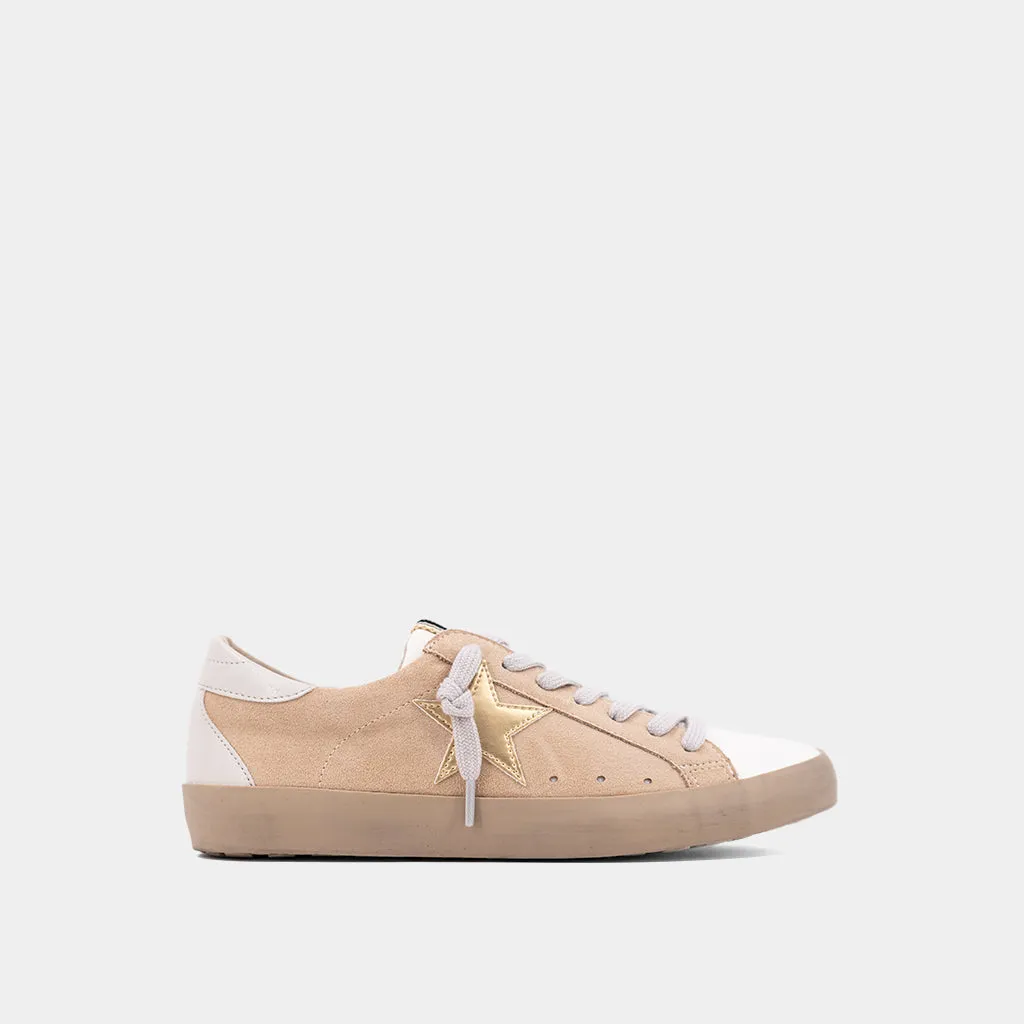 Beige Gold Star Sneaker