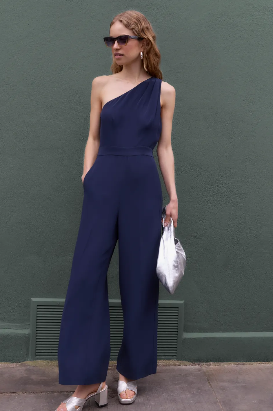 Brydie Bow Jumpsuit - Midnight