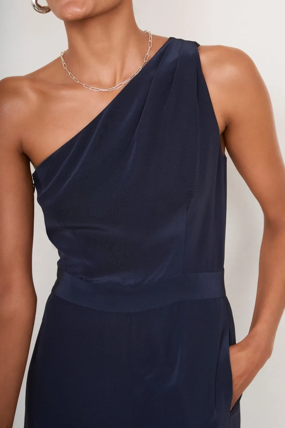 Brydie Bow Jumpsuit - Midnight
