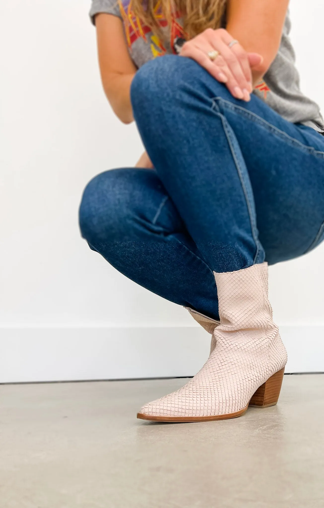 Caty Boot ((blush snake))