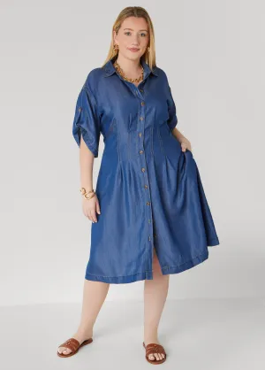 Chambray A Line Shirtdress