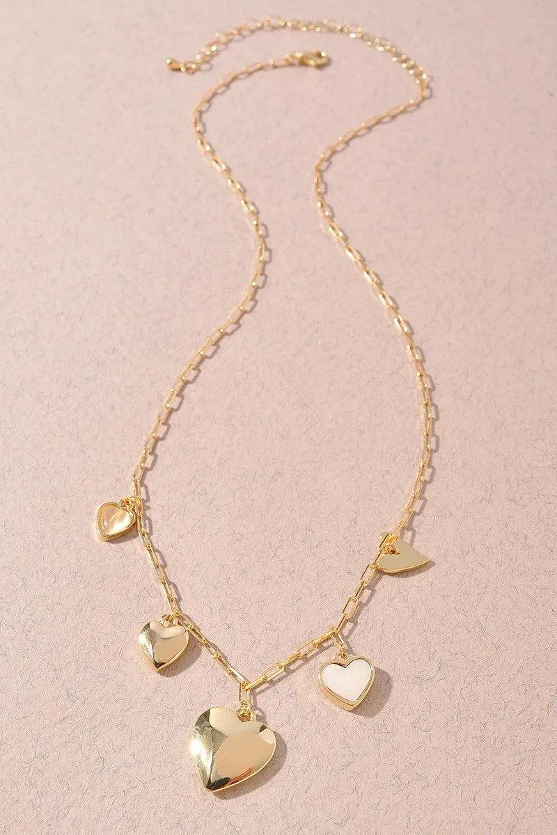 Charmed Heart Necklace ((Gold or Silver))