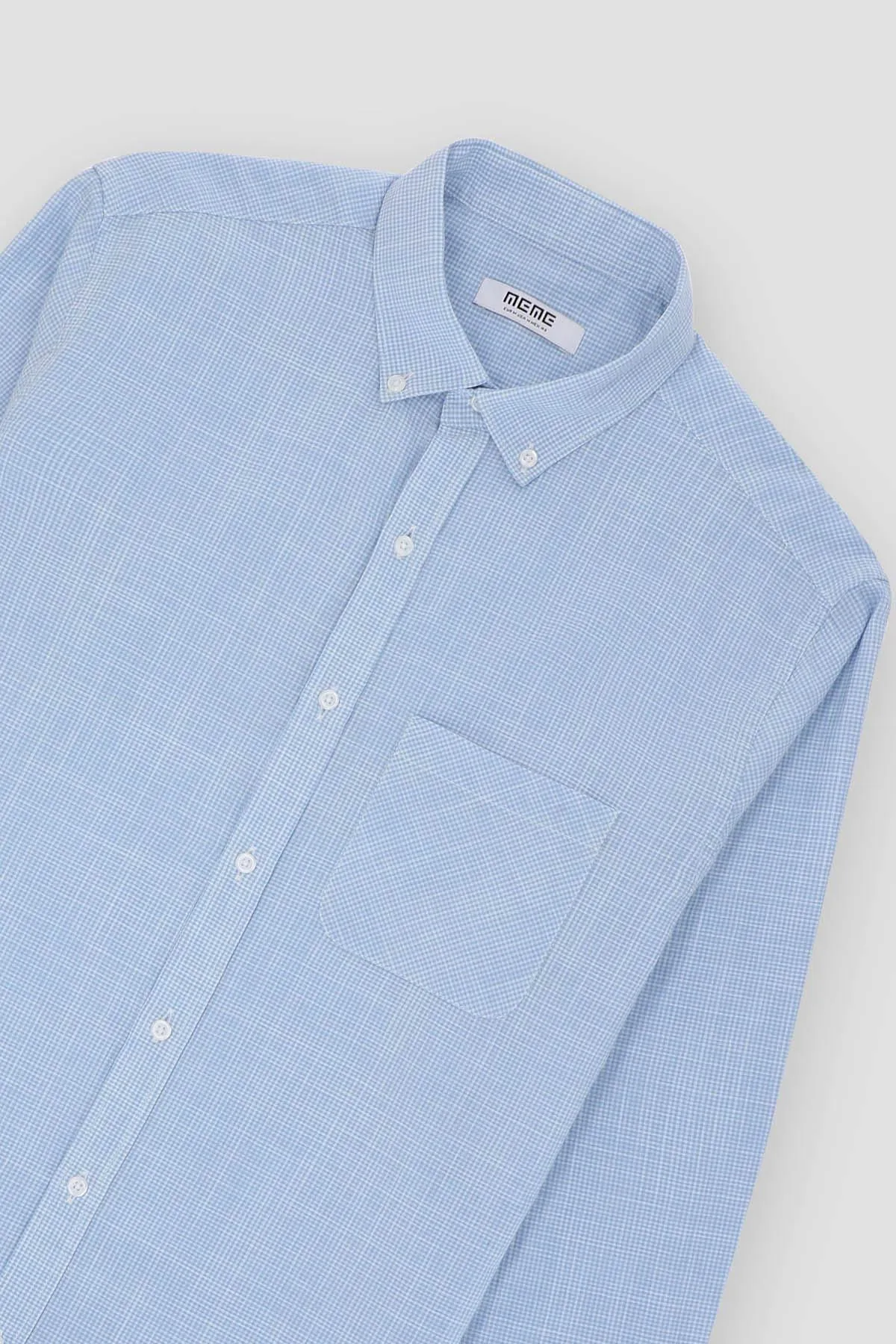 Check Button Down Shirt For Men - Check