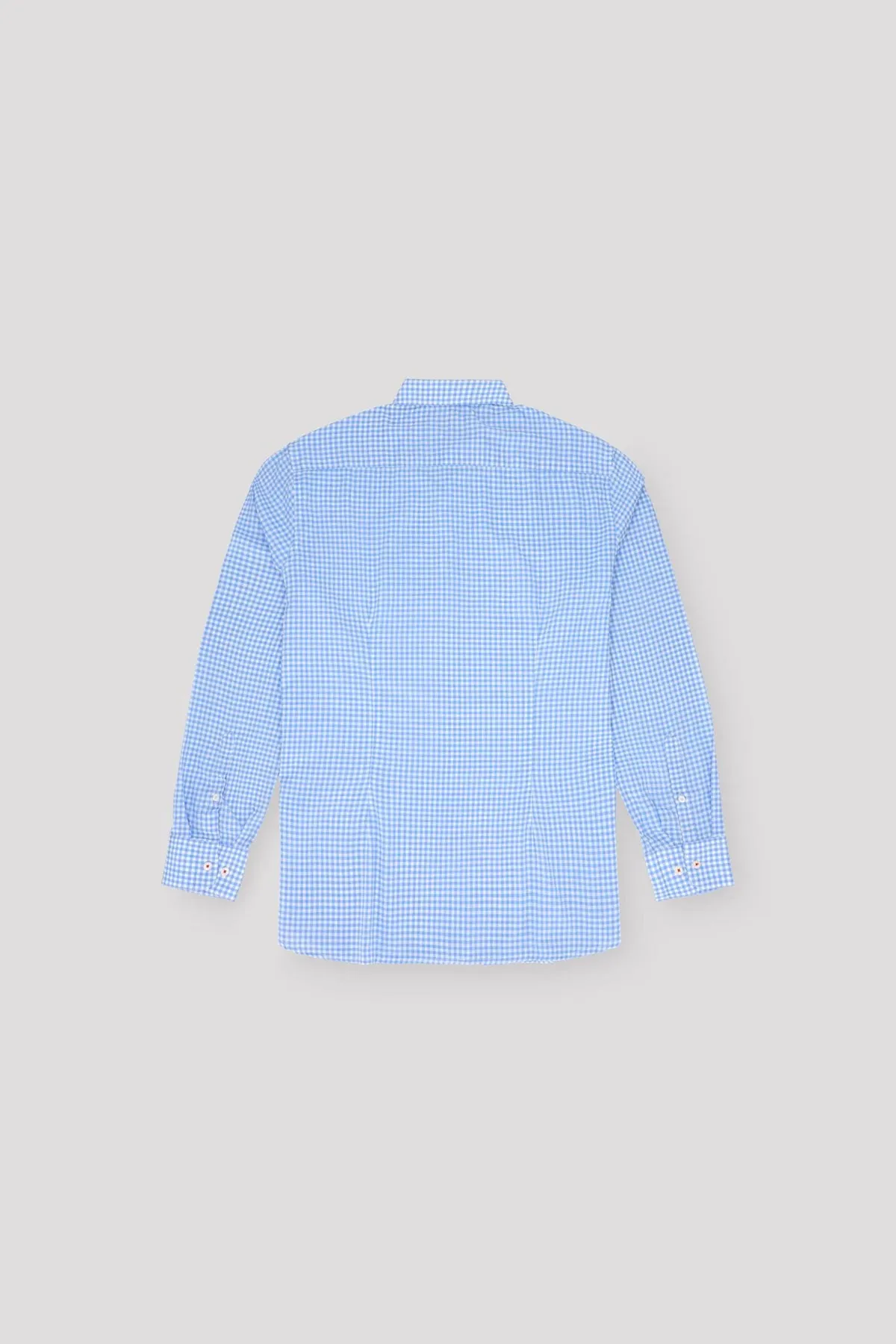 Check Button Down Shirt For Men - Light Blue