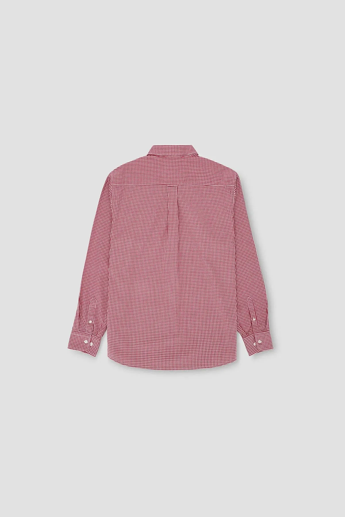 Check Button Down Shirt For Men - Red