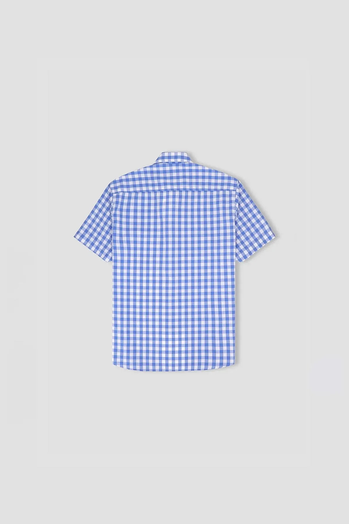 Check half Sleeve Shirt For Men - Cloudy Blue - New Arrival