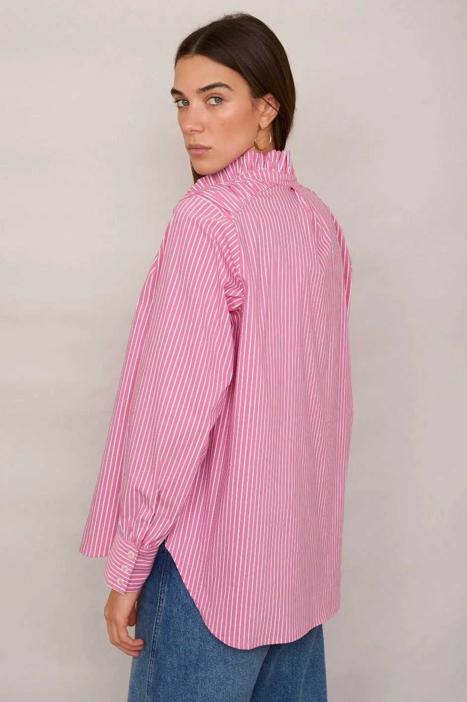 Clemmy Shirt - Pink Stripe