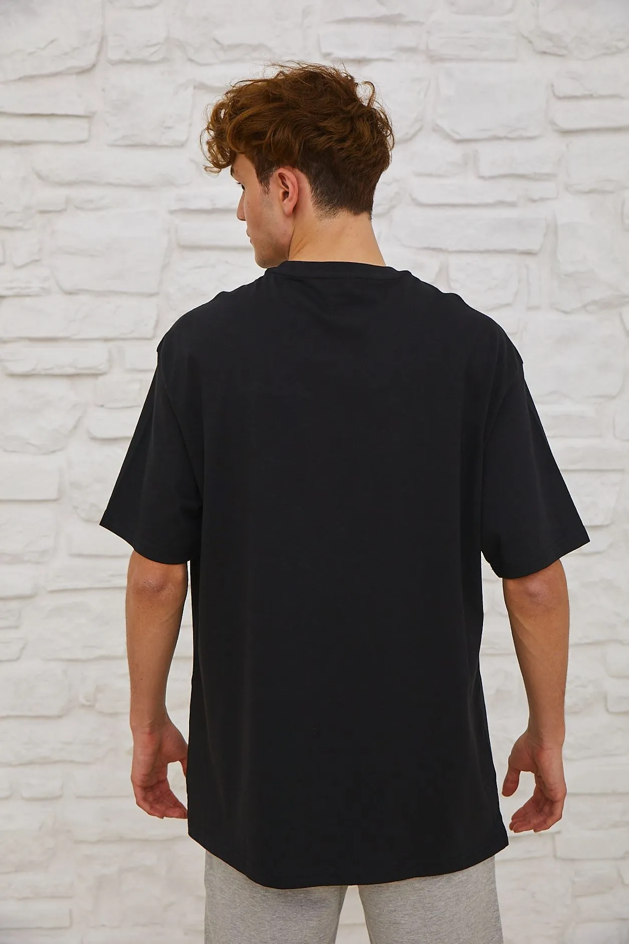 Crew Neck Basic T-Shirt For Men - Black