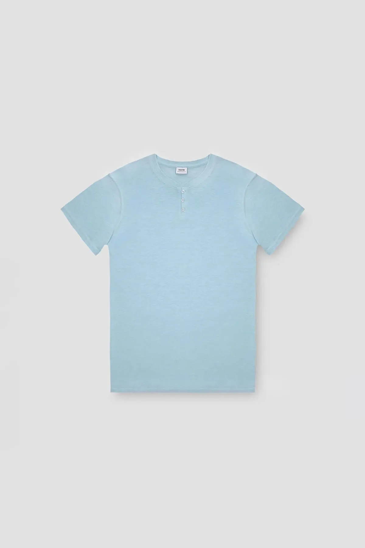 Crew Neck Basic T-Shirt For Men - Blue