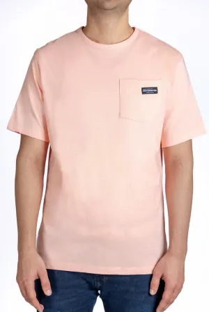 Crew Neck Basic T-Shirt For Men - Peach