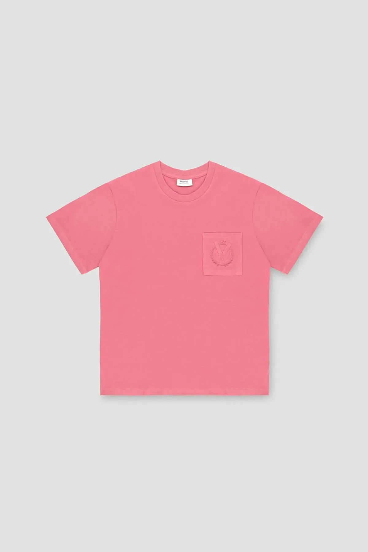 Crew Neck Basic T-Shirt For Men - Rose