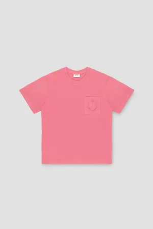 Crew Neck Basic T-Shirt For Men - Rose