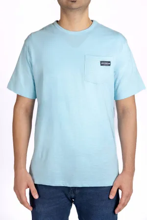 Crew Neck Basic T-Shirt For Men - Sky Blue