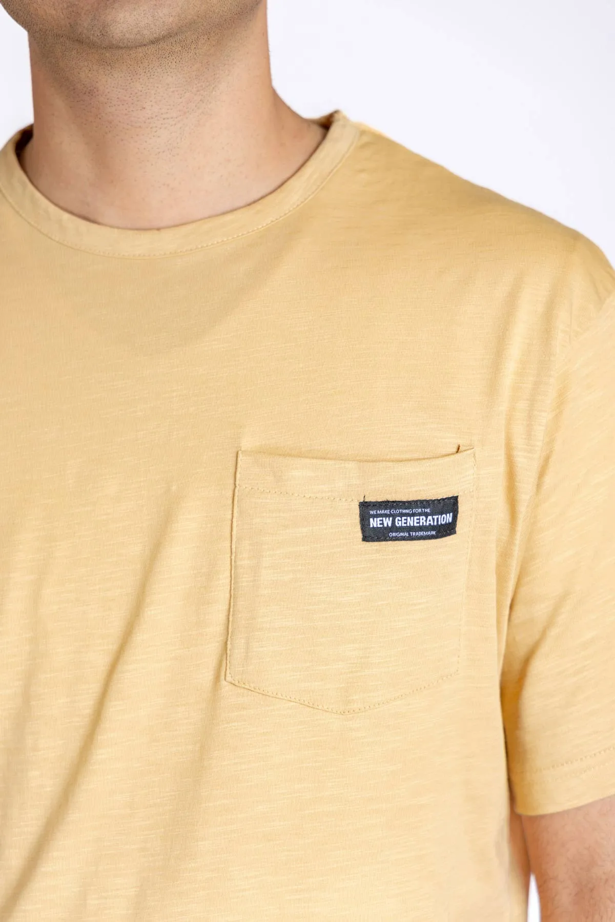 Crew Neck Basic T-Shirt For Men - Toas Taupe