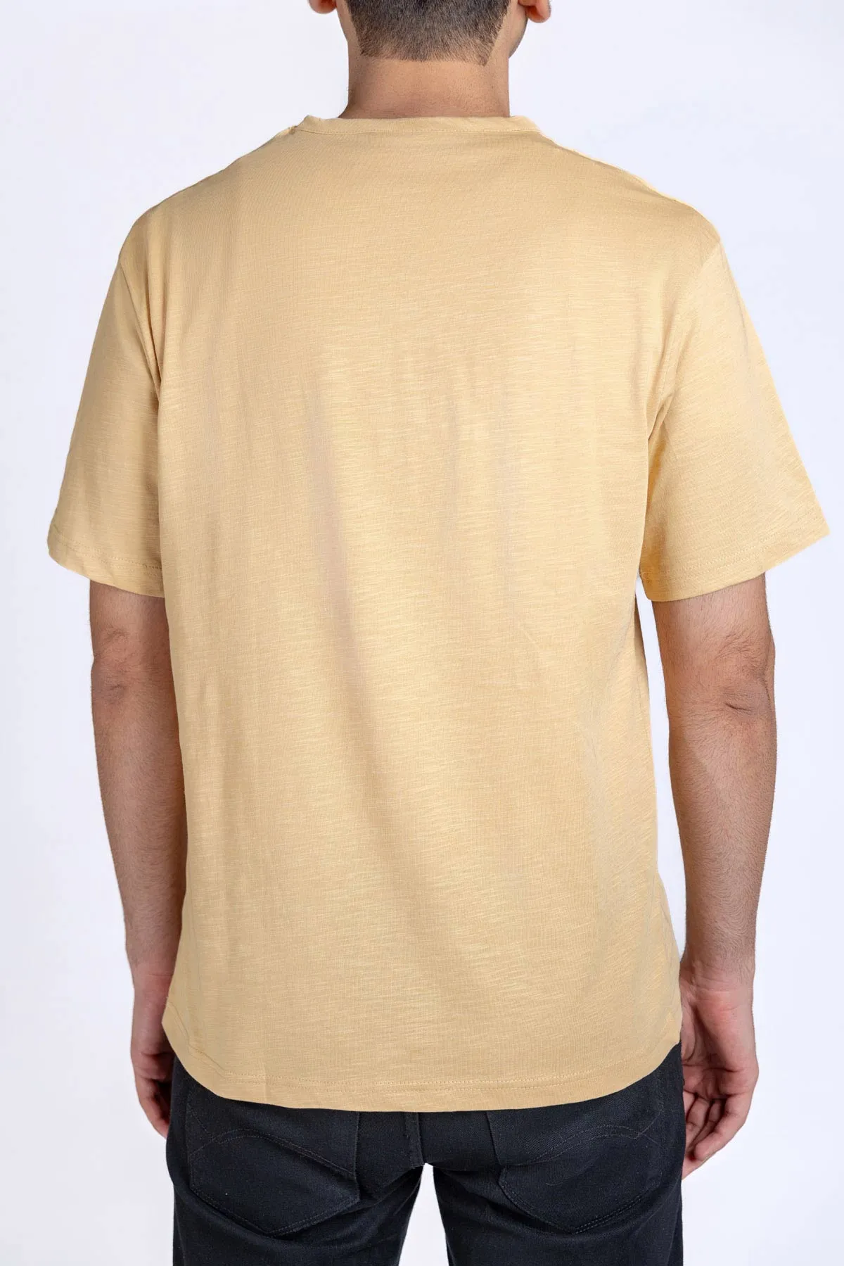 Crew Neck Basic T-Shirt For Men - Toas Taupe