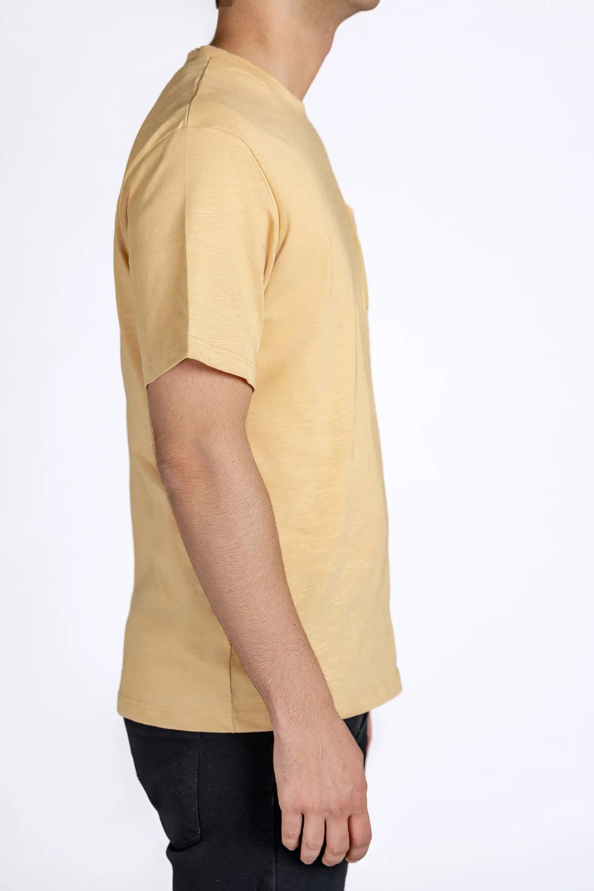 Crew Neck Basic T-Shirt For Men - Toas Taupe