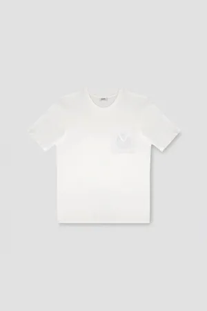 Crew Neck Basic T-Shirt For Men - White