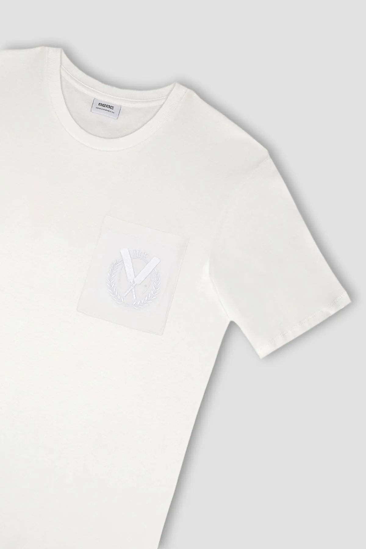 Crew Neck Basic T-Shirt For Men - White