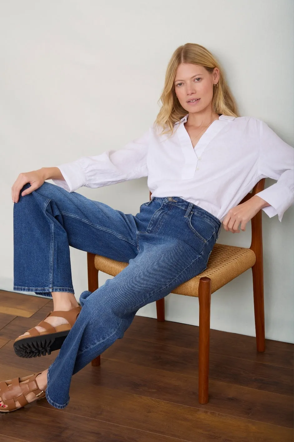 Dakota Linen Blouse - White
