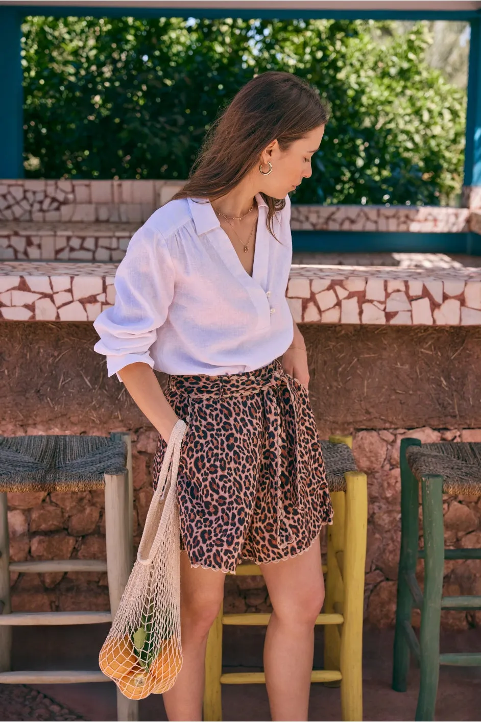 Dakota Linen Blouse - White