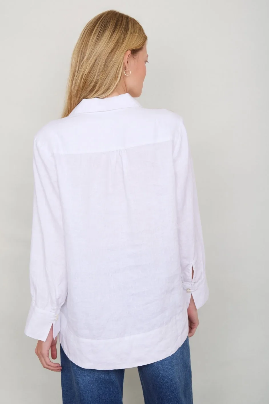 Dakota Linen Blouse - White