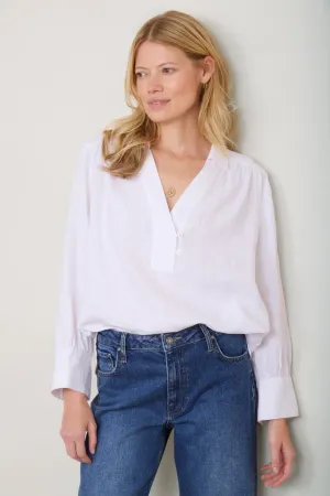 Dakota Linen Blouse - White