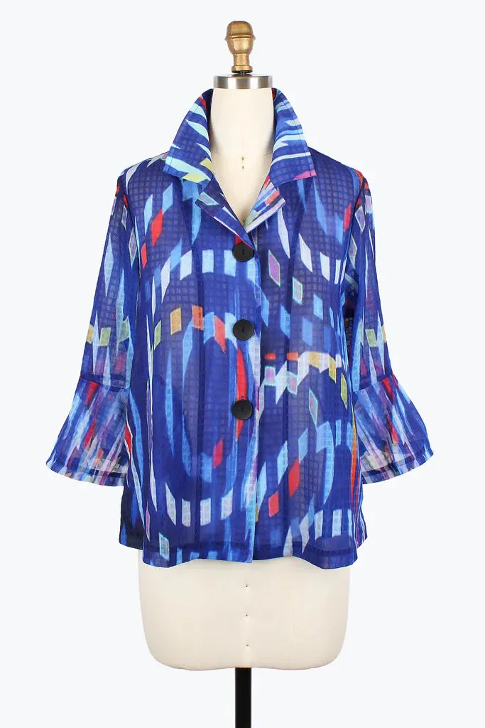 Damee 2458-MLT S25 Colorful Grid Mesh Jacket