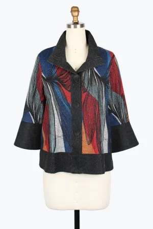 Damee Abstract Pen Art Jacket 4999-Blk F25
