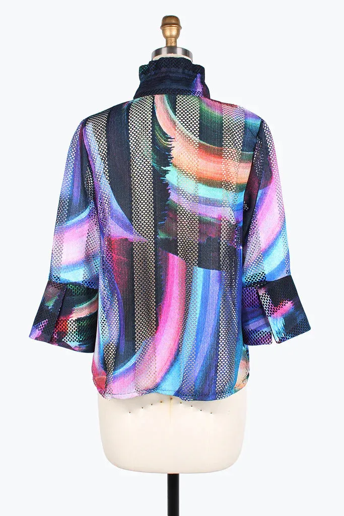 Damee Brushstroke Lace-Net Jacket 2390-MLT