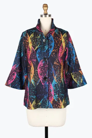 Damee Colorful Leaves Jacket 4986-Blk F25