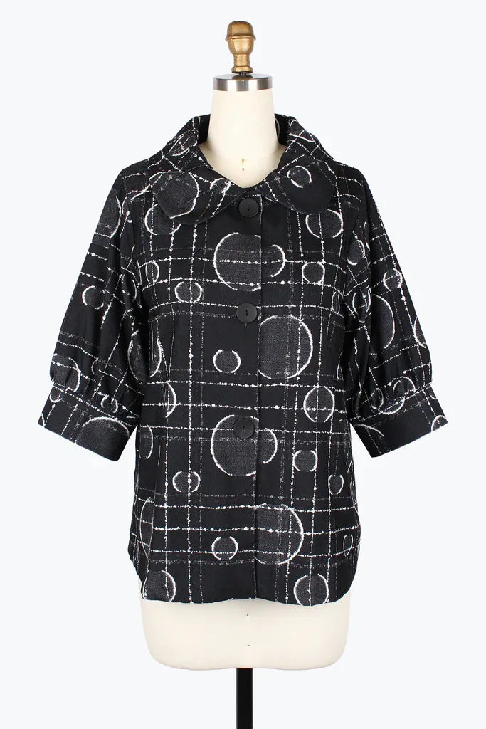 Damee Dots & Lines Micro Cord Swing Jacket 5011-Blk