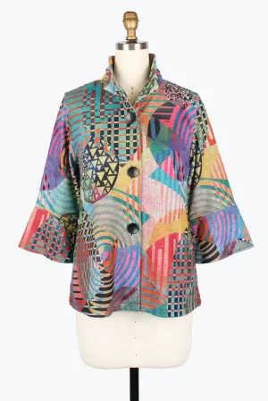 Damee Mixed Overlay Pattern Jacket 4988-Blk F25