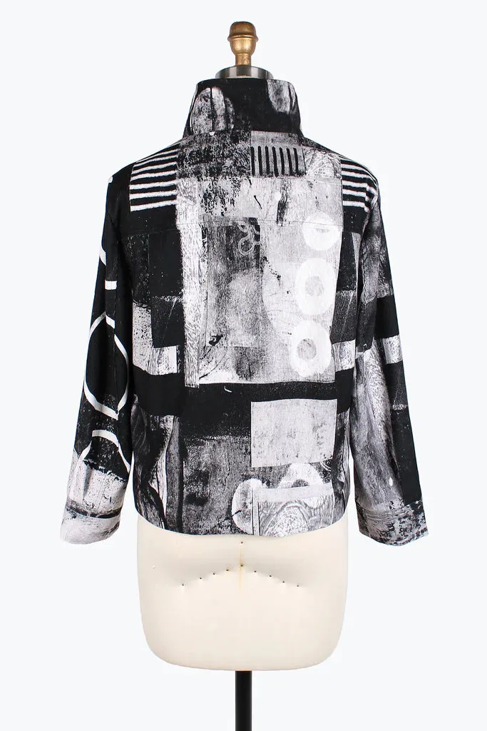 Damee Multi patter Biker Jacket 4851-Gry