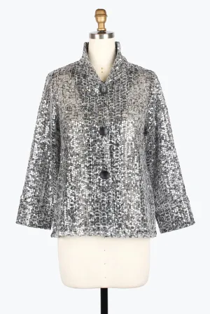 Damee Sequin Fishnet Jacket 2465-Blk F25