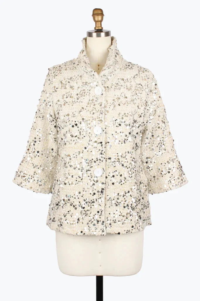 Damee Sequin Tweed Jacket 4979-Mlt