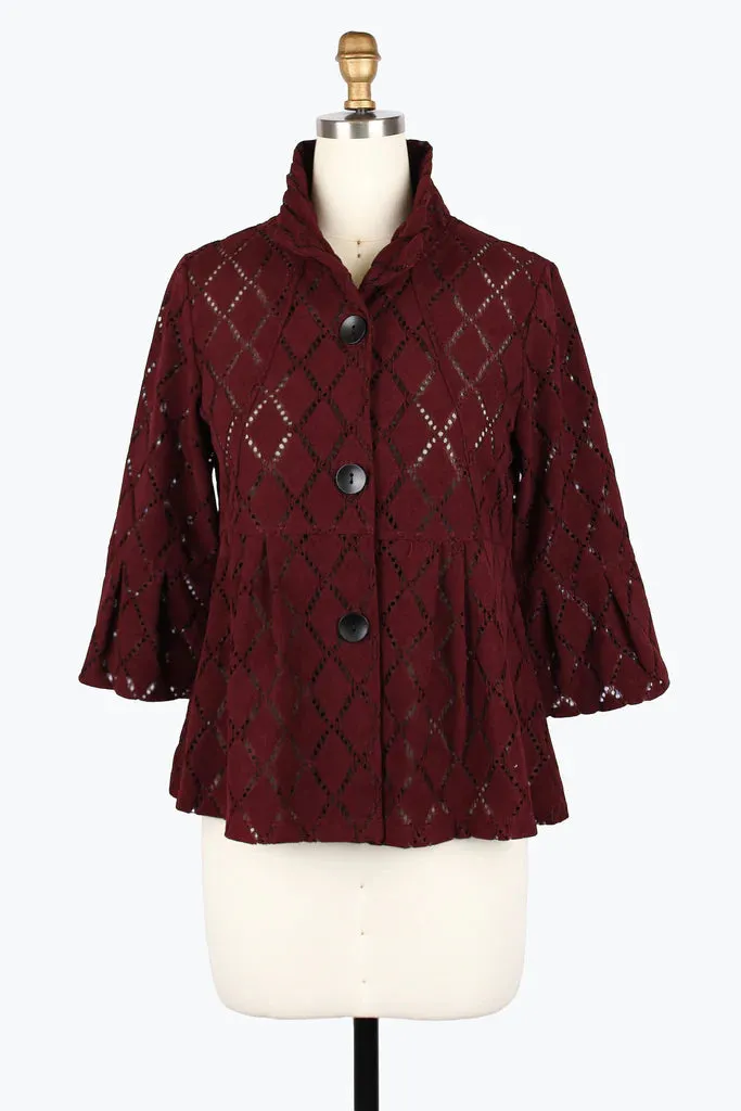 Damee Velveteen Harlequin Short Jacket 2469-Mar F25