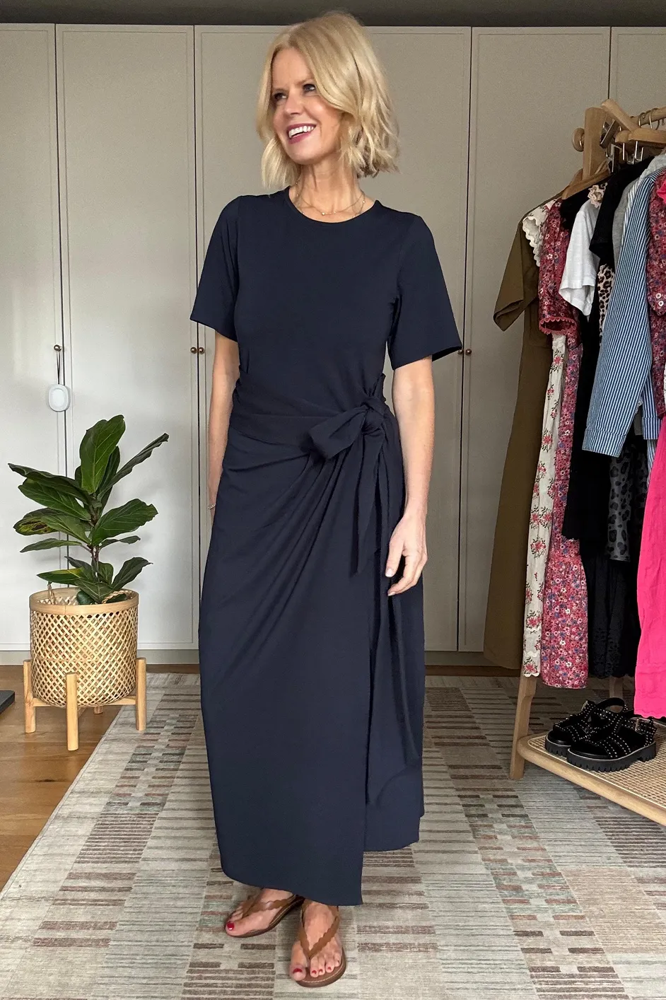 DB X Wyse Jersey Wrap Dress - Midnight