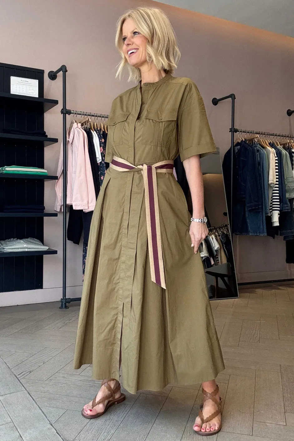 DB X Wyse Shirt Dress - Khaki