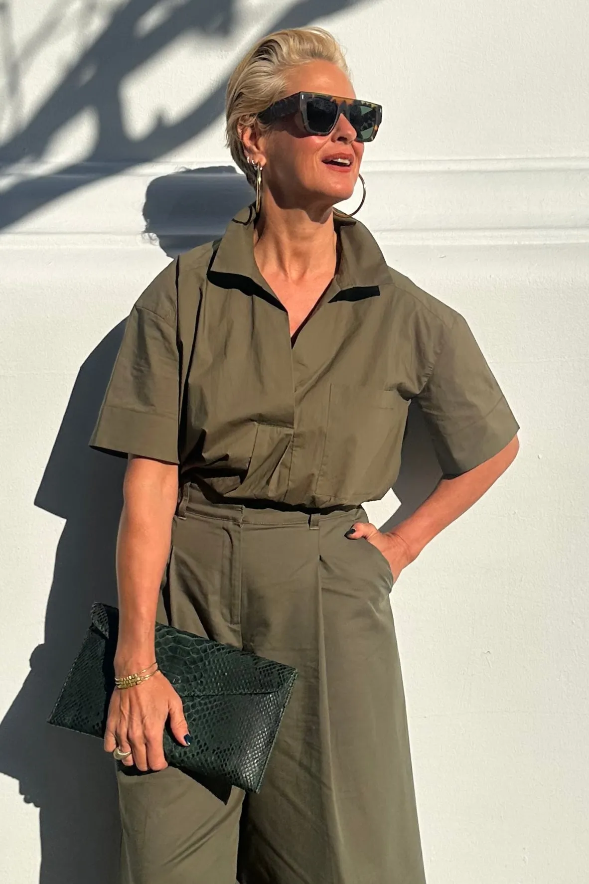 DB X Wyse Short Sleeved Cotton Shirt - Khaki
