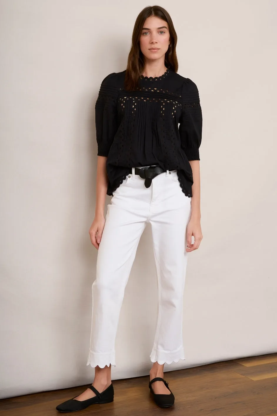 Deedee Ric Rac Top - Black